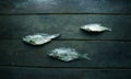 Three of dried fish Royalty Free Stock Photo