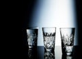 Three drinking glass