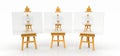 Three easels Royalty Free Stock Photo