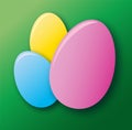Three Easter Eggs Shadow Royalty Free Stock Photo