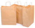 Three ecological paper bags