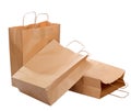 Three ecological paper bags