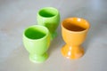 Three eggcups