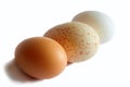 Three eggs isolated white background Royalty Free Stock Photo