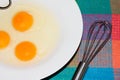 Three eggs in the plate Royalty Free Stock Photo
