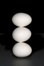 Three eggs, vertical Royalty Free Stock Photo