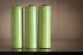 Three electric batteries Royalty Free Stock Photo