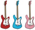 Three electric guitars