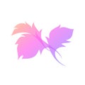 Three elegant feathers. Vector logo mark template or element for decoration