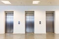 Three elevators in office building