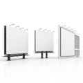 Three empty advertising billboards Royalty Free Stock Photo