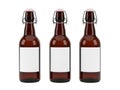 Three empty beer bottles Royalty Free Stock Photo