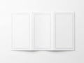 Three empty frames isolated on white background Royalty Free Stock Photo