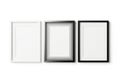 Three empty picture frames Royalty Free Stock Photo