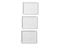 Three empty picture frames isolated on white background Royalty Free Stock Photo
