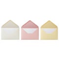 Three envelopes isolated on white background Royalty Free Stock Photo