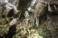 Three eyes cave in Santo Domingo, los Tres Ojos national park, Dominican Republic. Scenic view of bizarre formations