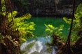 Three eyes cave in Santo Domingo, los Tres Ojos national park, Dominican Republic. Outdoor travel background Royalty Free Stock Photo