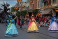 Three Fairies of Sleeping Beauty in Disney Festival of Fantasy Parade at Magic Kigndom 1 Royalty Free Stock Photo