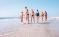 Three family generations on the one long shoot on the beach