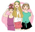 Three fashion girls