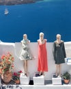 Three female dummy in dress