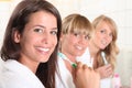 Three female house mates Royalty Free Stock Photo