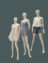 Three female mannequins. Royalty Free Stock Photo