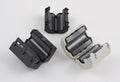 Three ferrite chokes Royalty Free Stock Photo