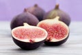 Three figs and a half Royalty Free Stock Photo