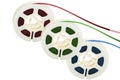 Three film tape reels