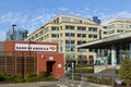 Three financial buildings in downtown Bellevue Washington Royalty Free Stock Photo