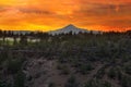 Three Fingered Jack Mountain at Sunset in Central Oregon Royalty Free Stock Photo
