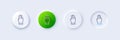 Three fingers hand line icon. Click palm sign. Line icons. Vector