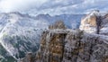 Three Fingers Rock Tre Dita on Tofanes Massif, Dolomites, Italy