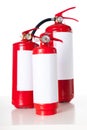 Three fire extinguisher