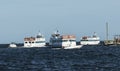 Three Fire Island Passenger boats entering the great south bay at same time