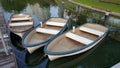 The three fishing boat thailand. The three boat in river. Royalty Free Stock Photo