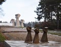 `The three fists` and small bronze sculpture of Bubanj monument