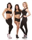 Three fitness women Royalty Free Stock Photo