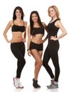 Three fitness women Royalty Free Stock Photo