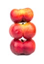 Three flat peach Royalty Free Stock Photo