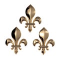 Three fleur de lis 3d rendering