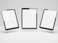 Three floating tablets Royalty Free Stock Photo