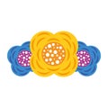 Three flower natural decoration ornament image