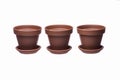 flower pots isolated on white background Royalty Free Stock Photo