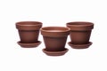 three flower pots Royalty Free Stock Photo