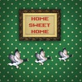 Three flying ducks with Picture frame Royalty Free Stock Photo