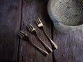 three forks and cutlery Royalty Free Stock Photo