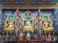 The three forms of Lord Buddha in Namdroling Monastery